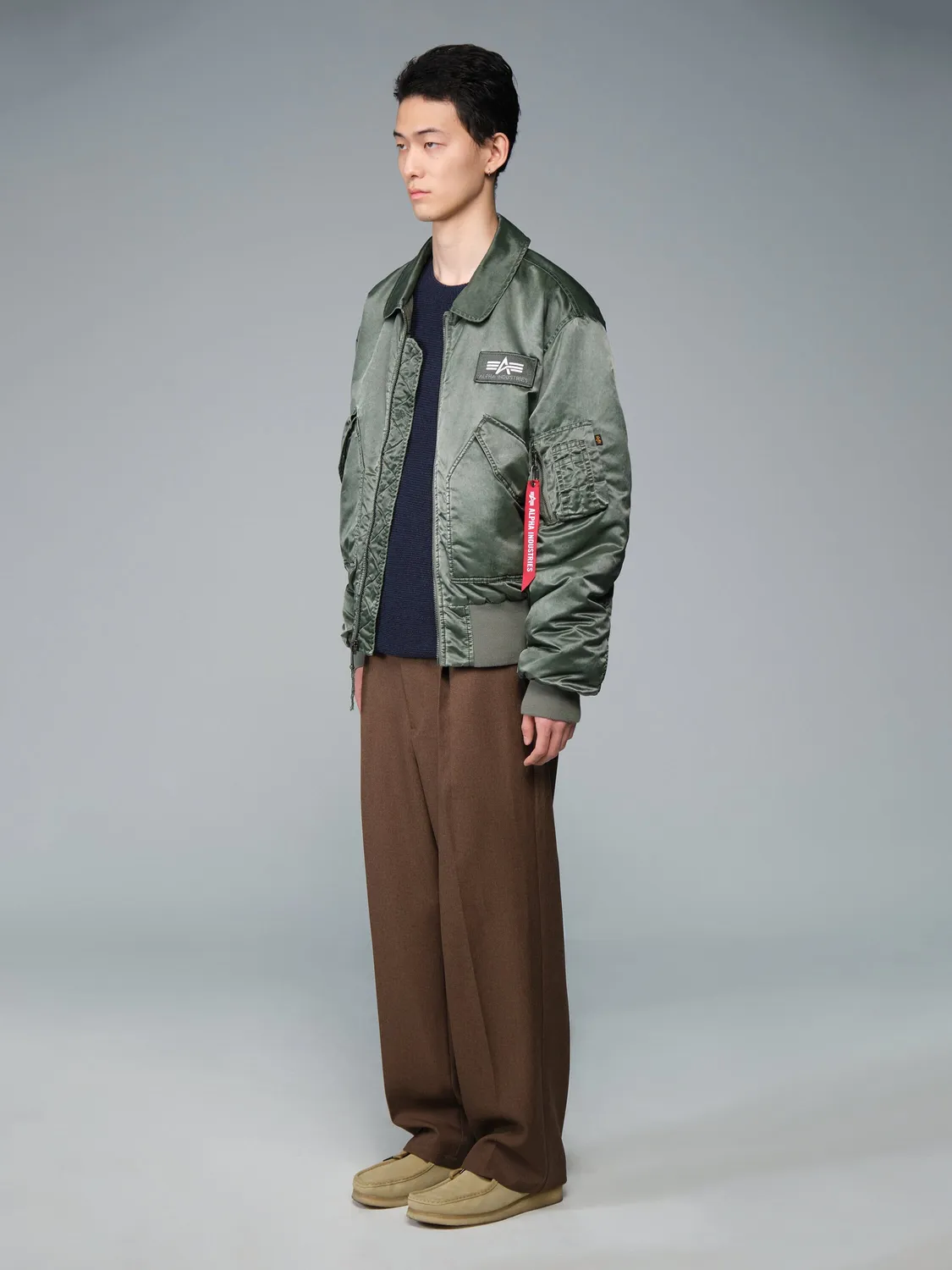 Alpha Industries CWU 45/P Battlewash geaca bomber verde calduroasa