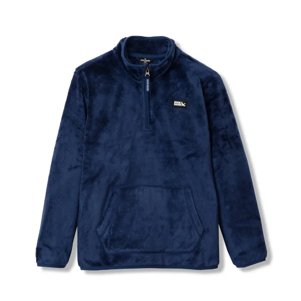 Eddie Bauer Quest Fleece Plush bluza copii bleumarin cu fermoar
