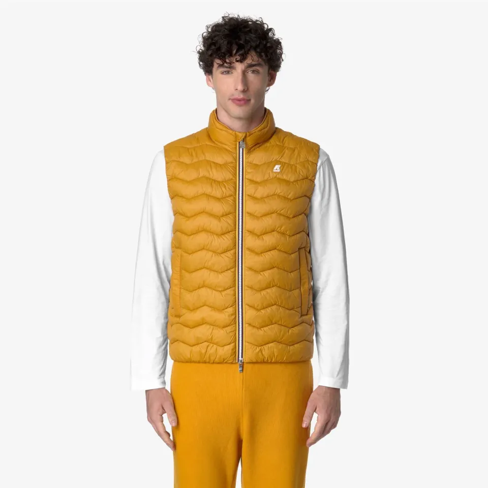K-Way Valen Quilted Warm vesta barbati galben captusita