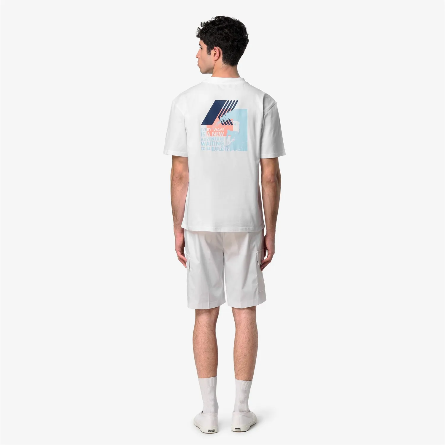 K-Way Solo Jersey Wave K71356W tricou alb barbati