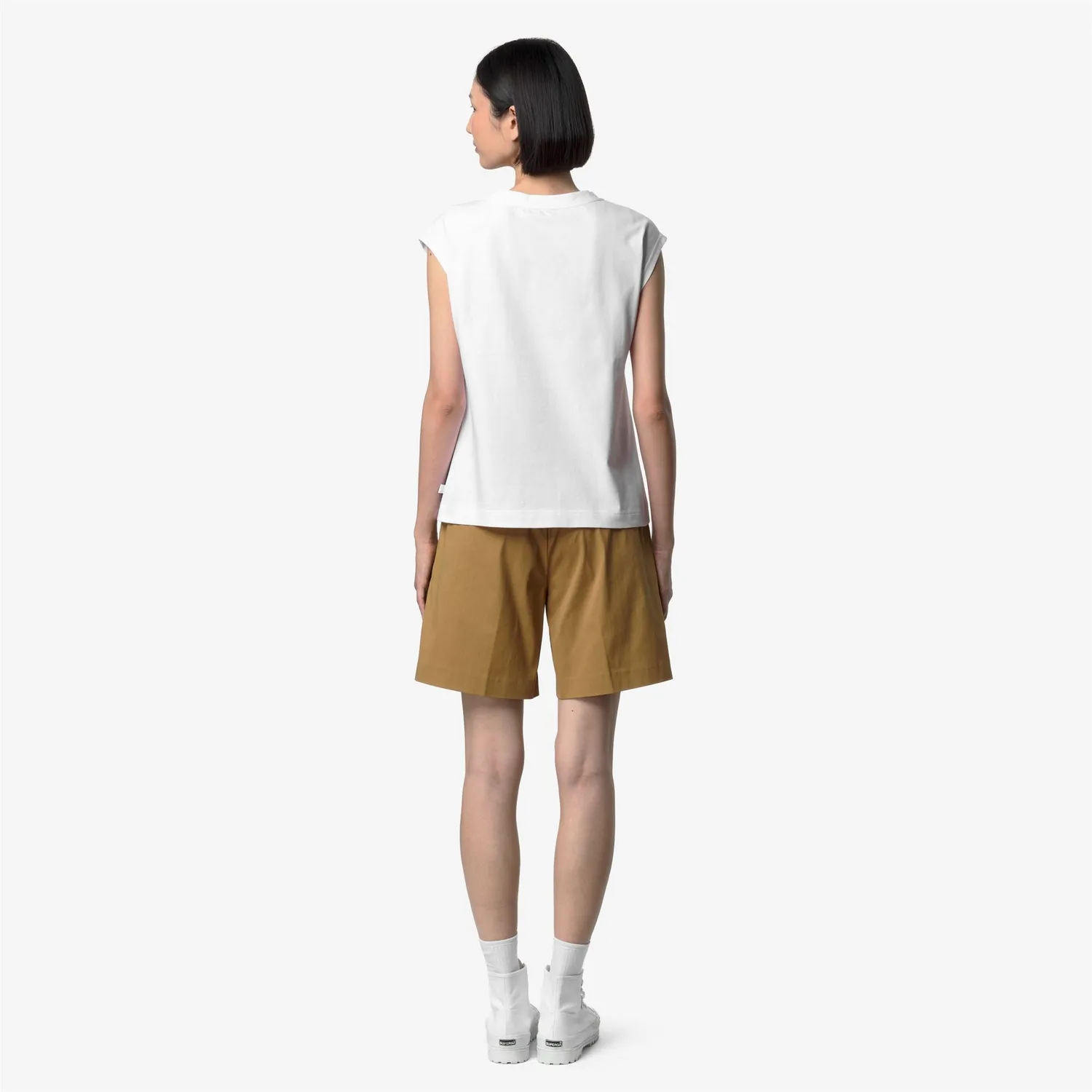 K-Way Isobelle K5137NW tricou dama alb barcuta bumbac