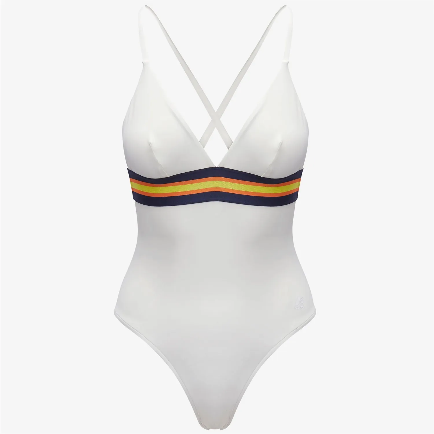 K-Way Katline Tape costum baie dama alb lapte