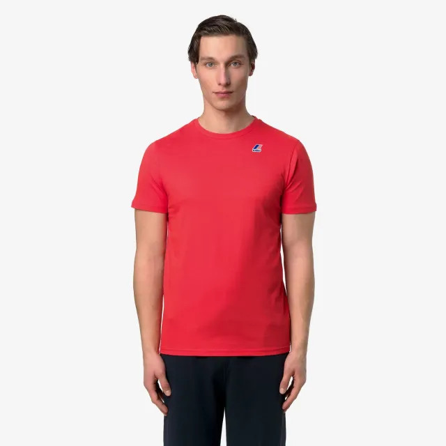 K-Way Leonide tricou unisex rosu bumbac pliabil