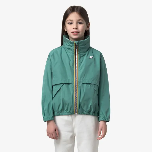 K-Way Aubette K51416W geaca fete verde scurta