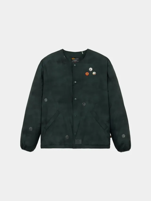 Alpha Industries Reed Vintage Print liner geacă Deep Forest rezistentă
