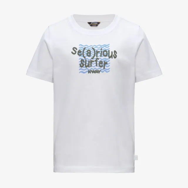 K-Way Odom Searious Surfer Jersey tricou alb copii bumbac
