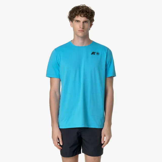 K-Way Seril Coral Gardeners tricou Blue Lagoon poliester reciclat