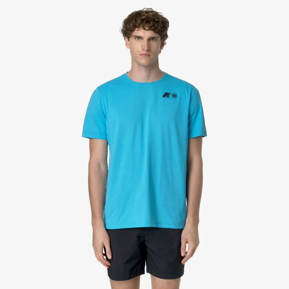 K-Way Seril Coral Gardeners tricou Blue Lagoon poliester reciclat