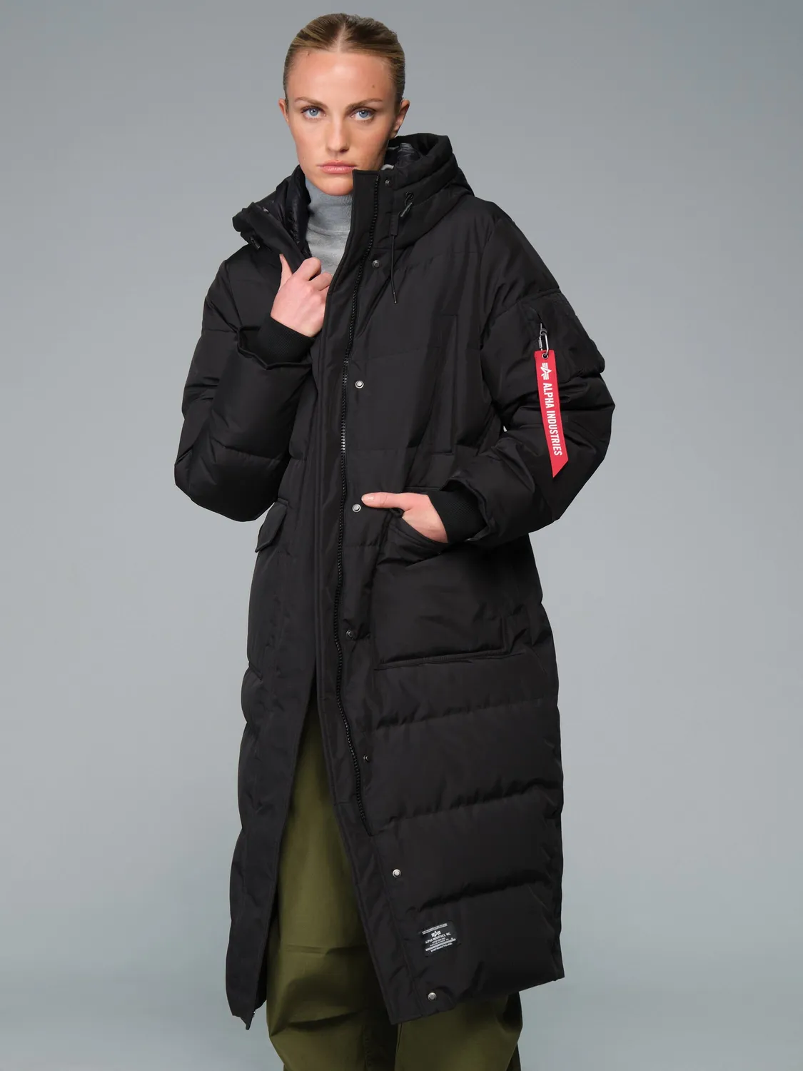 Alpha Industries Sierra Long Puffer parka damă Negru