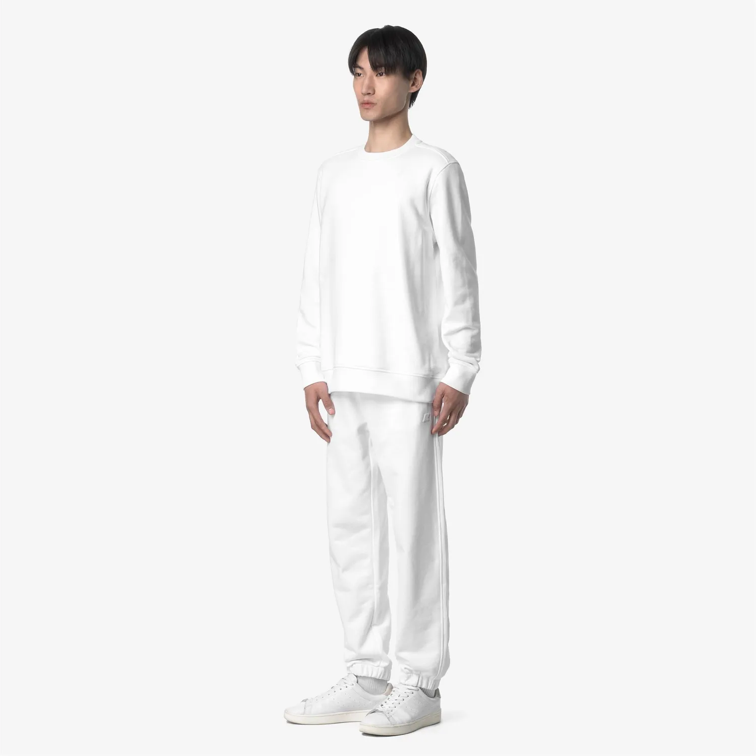 K-Way Mickyel French Terry pantaloni barbati alb bumbac