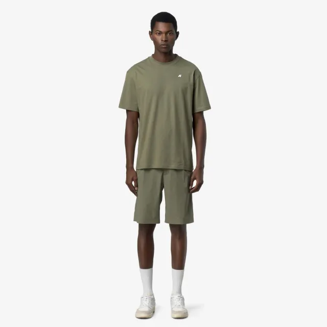 K-Way Solo Jersey Triangle tricou bărbați verde bumbac