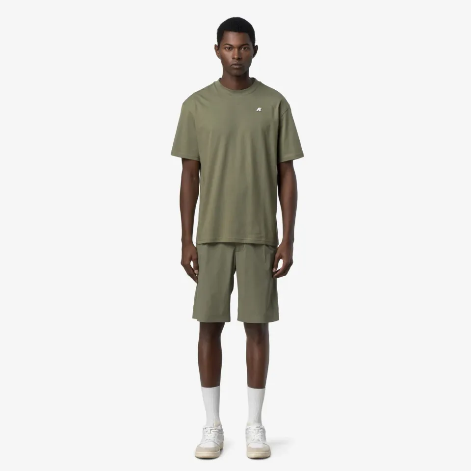 K-Way Solo Jersey Triangle tricou bărbați verde bumbac