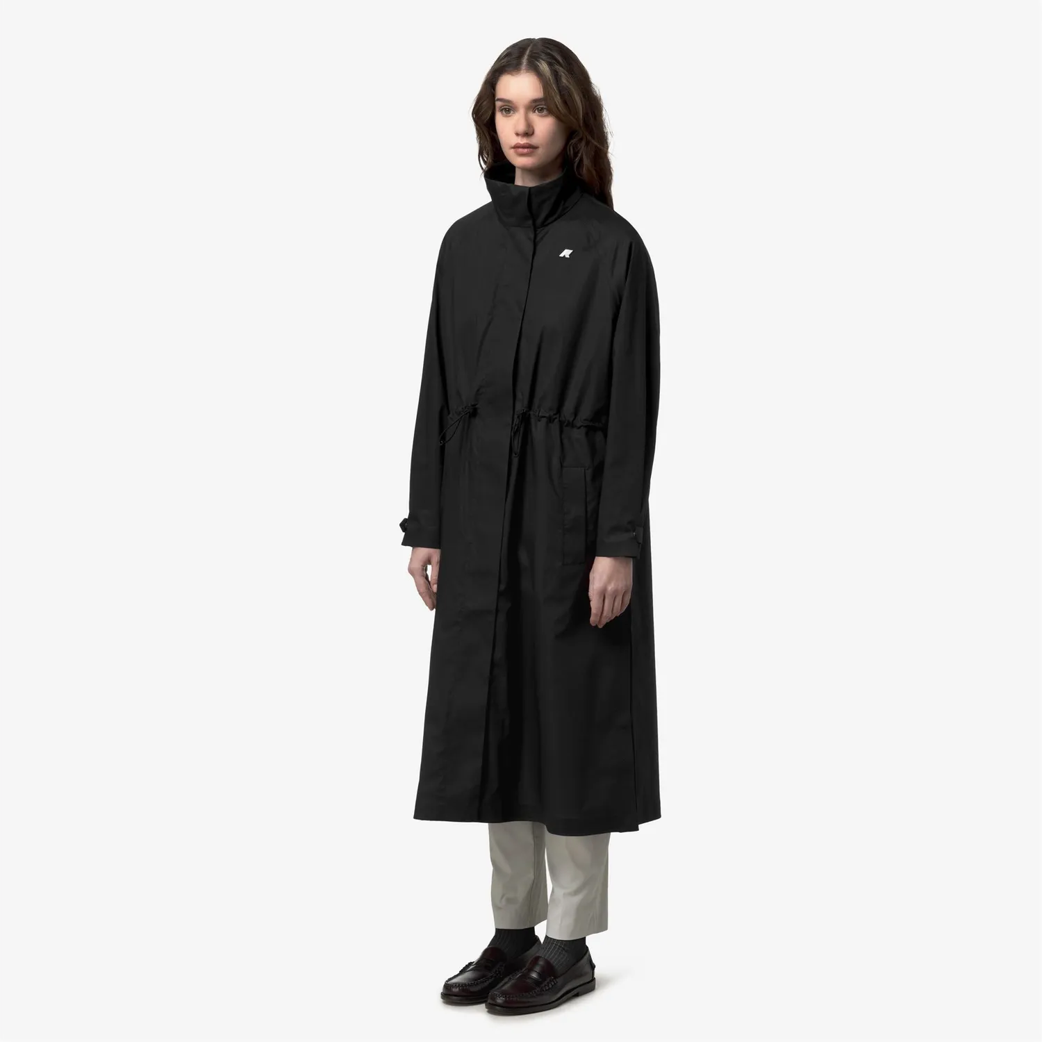 K-Way Barbrein Cotton 3Layers palton damă negru lung