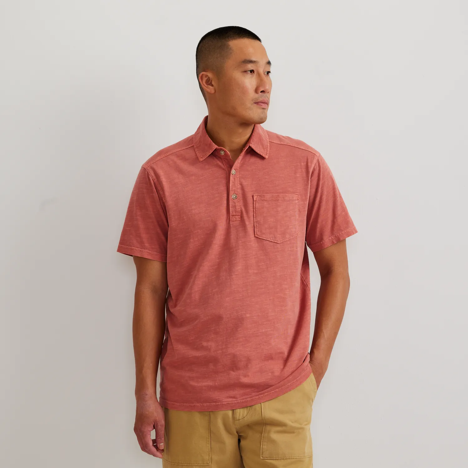 Eddie Bauer Sunwashed tricou polo barbati albastru bumbac