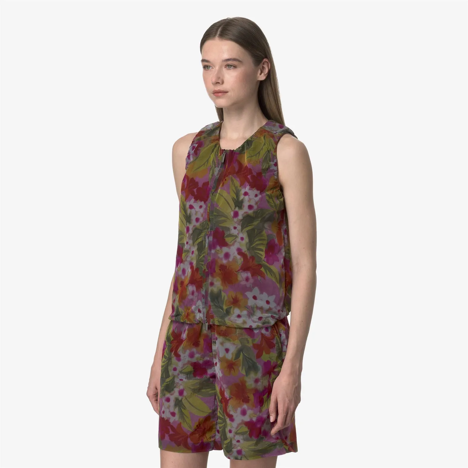 K-Way Alize Print top dama floral fara maneci