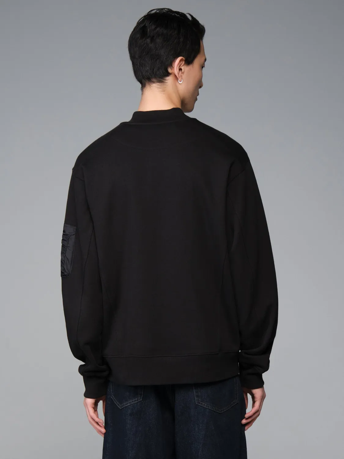 Alpha Industries MA-1 Sweatshirt bluza negru bumbac