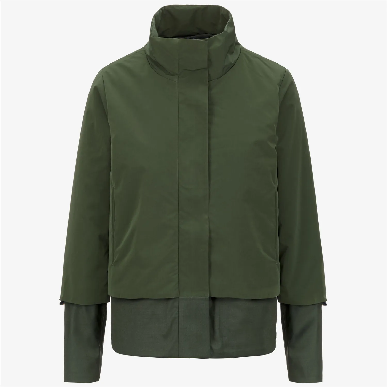 K-Way Isan Wool Nylon Mix geaca dama verde lana