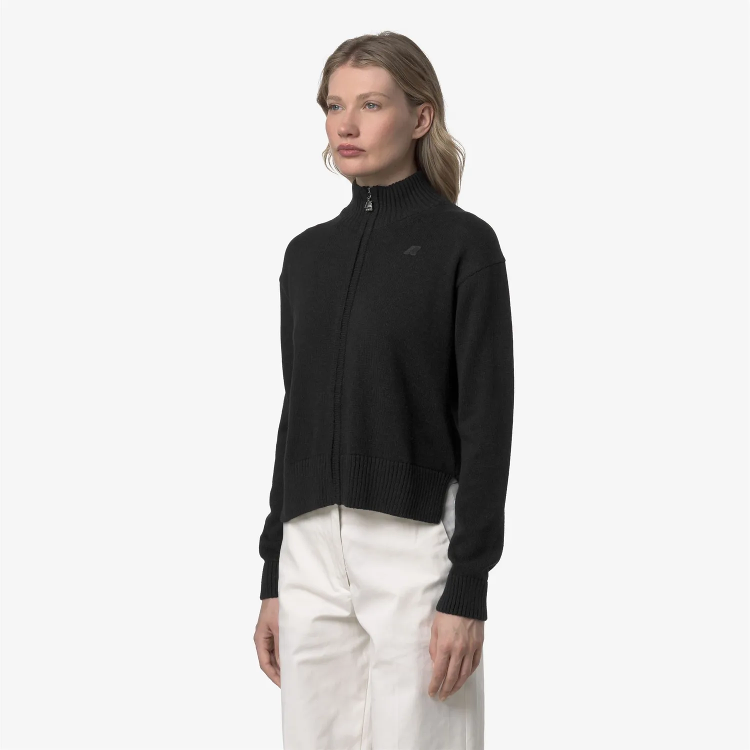 K-Way Betinne Cotton Cashmere jachetă tricotată damă Black Mel