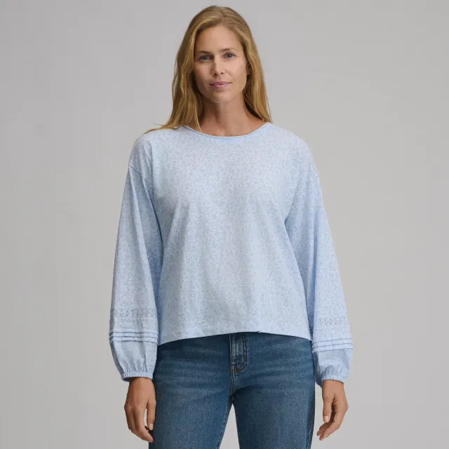 Eddie Bauer Soft Relaxed Top bluza Limestone lejera