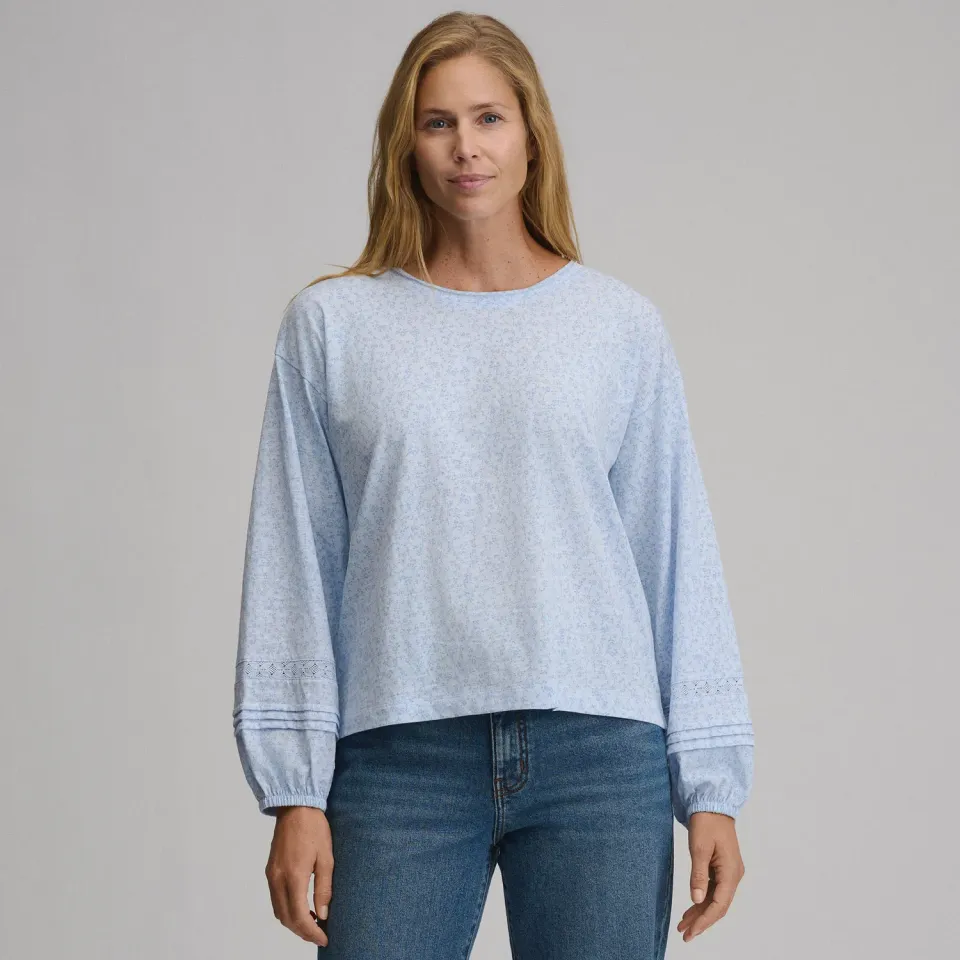 Eddie Bauer Soft Relaxed Top bluza Limestone lejera