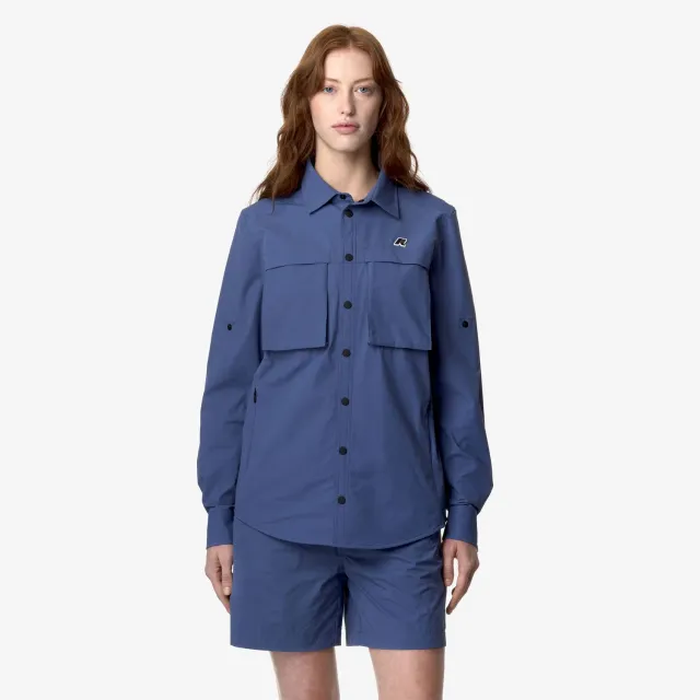 K-Way Seyne camasa unisex albastru stretch