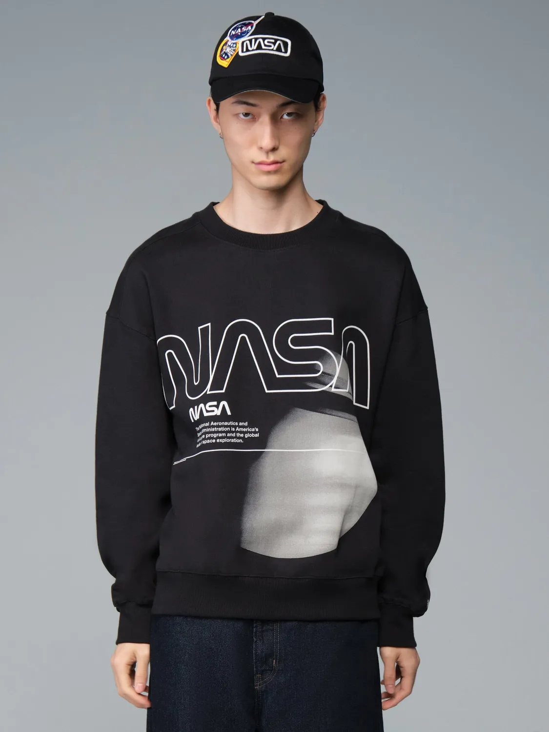 Alpha Industries NASA Galaxy șapcă neagră reglabilă