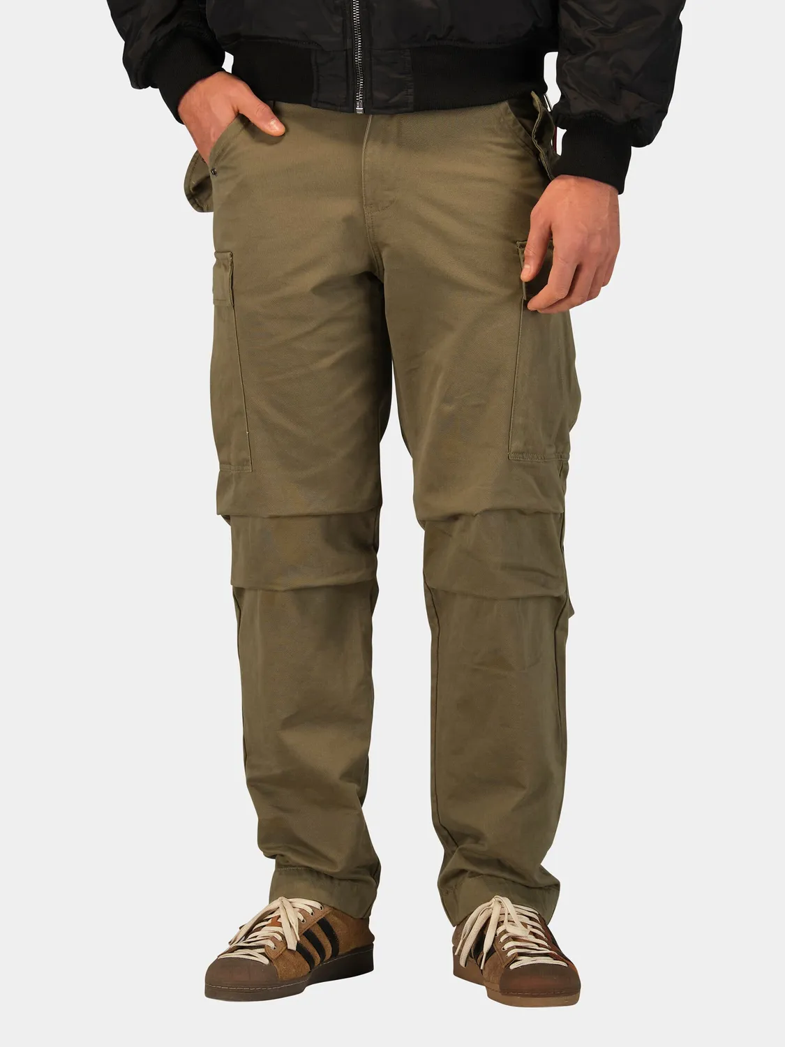 Alpha Industries M-65 pantaloni cargo verde OG-107 din bumbac