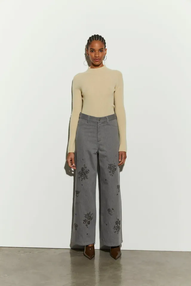 Isabelle Blanche Basic pulover lana banana crepe M