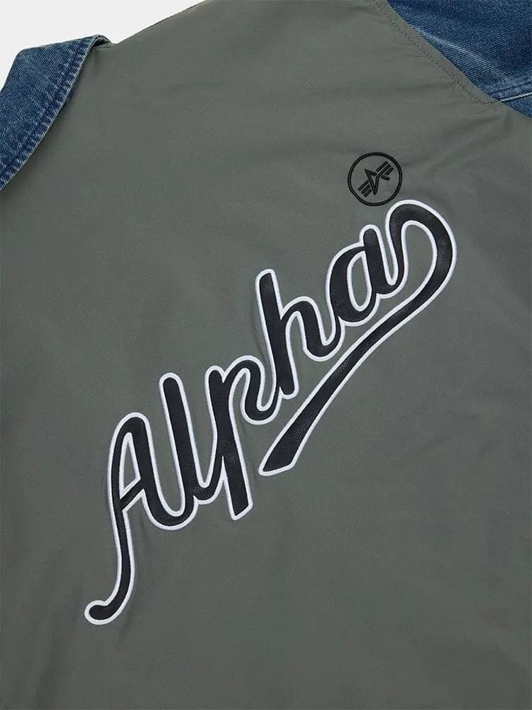 Alpha Industries Denim Relaxed Mixed Media flight gri