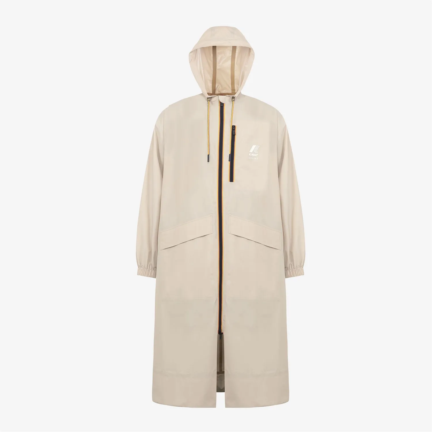 K-Way Pradel trench dama gri supradimensionat impermeabil