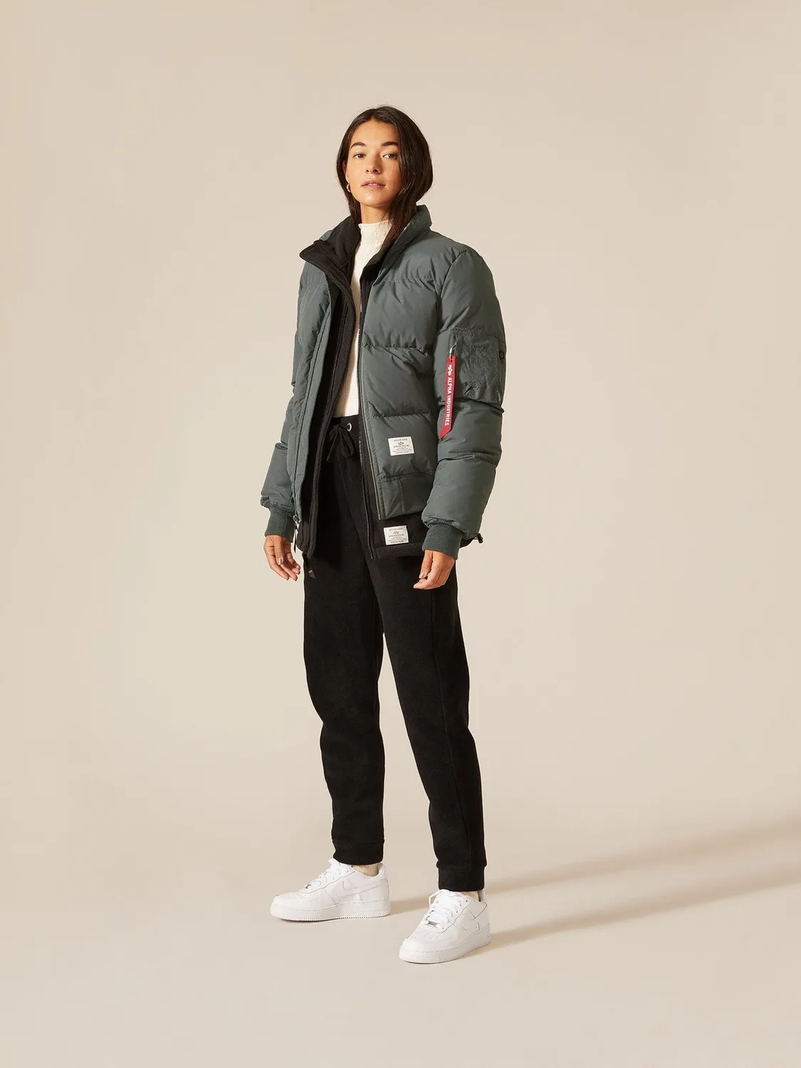Alpha Industries MA-1 Quilted Bomber geacă gunmetal matlasată