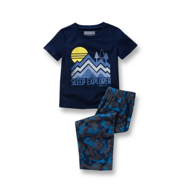 Eddie Bauer Toddler Boys Loose Fit Sleep Set pijama bleumarin moale