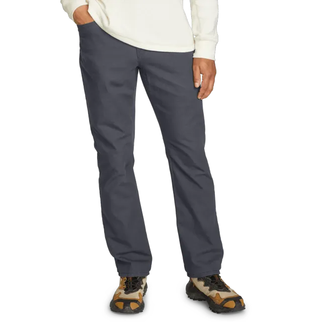 Eddie Bauer Mountain Flex Classic Fit Canvas 5-Pocket pantaloni Carbon