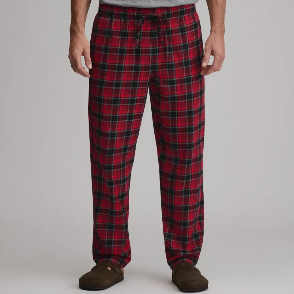 Eddie Bauer Flannel Woven pantaloni barbati bleumarin bumbac