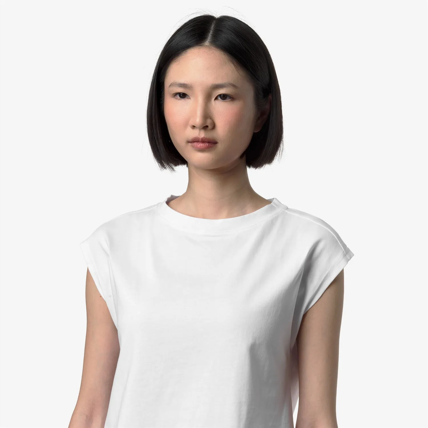 K-Way Isobelle K5137NW tricou dama alb barcuta bumbac