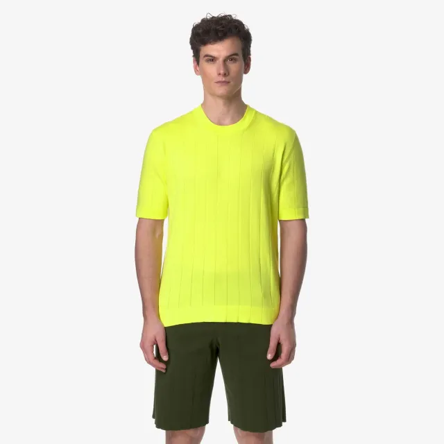 K-Way Combel Knitted pulover unisex galben bumbac