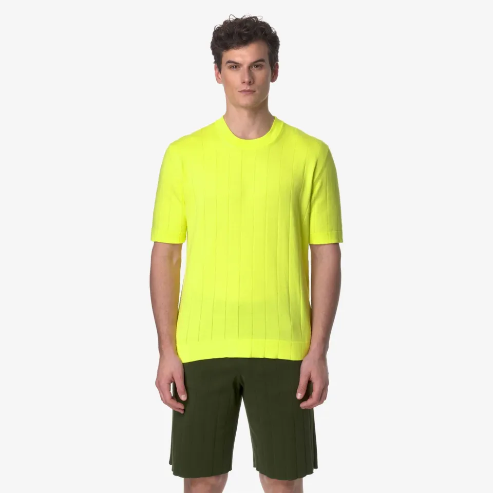 K-Way Combel Knitted pulover unisex galben bumbac