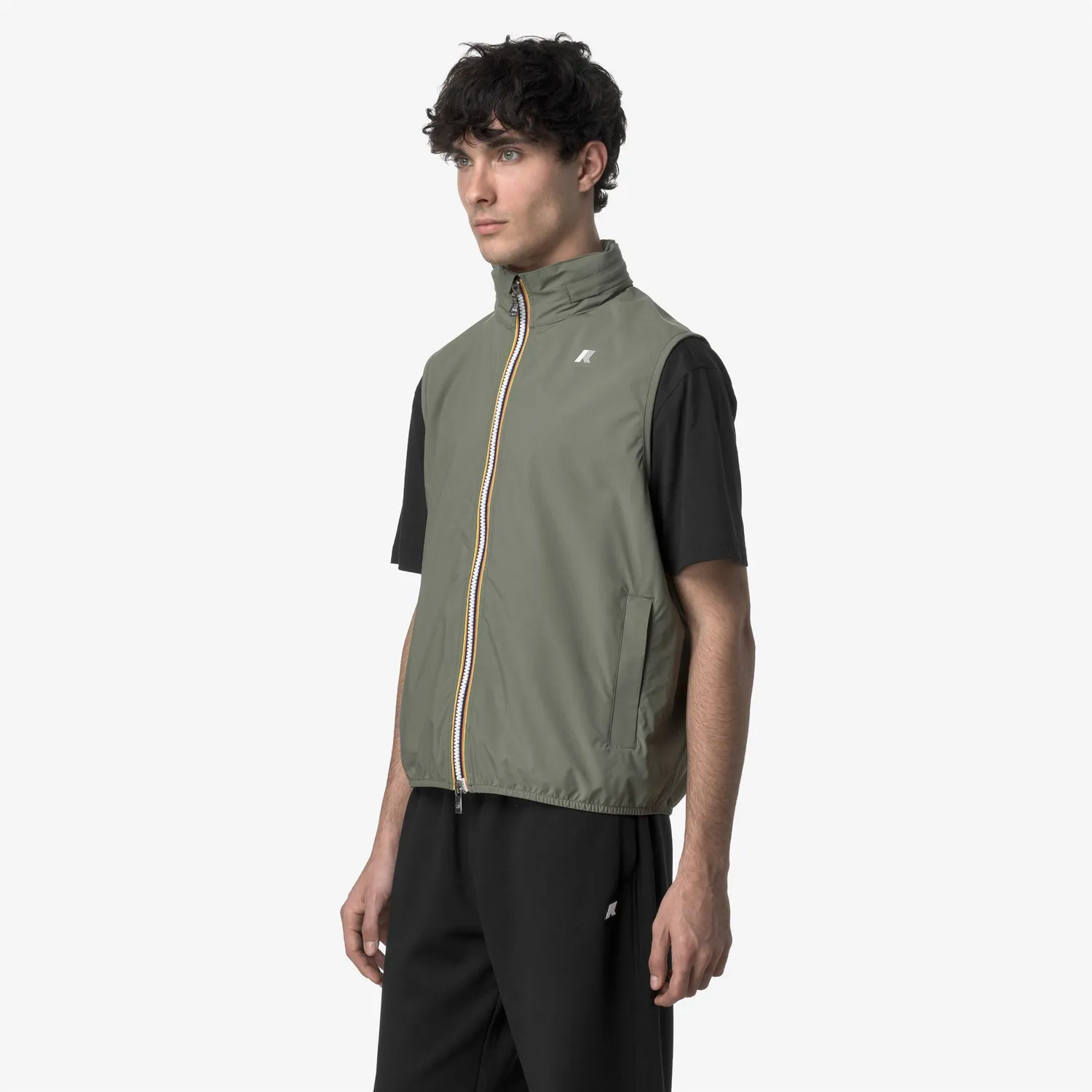 K-Way Valen Stretch Dot vesta barbati verde impermeabila