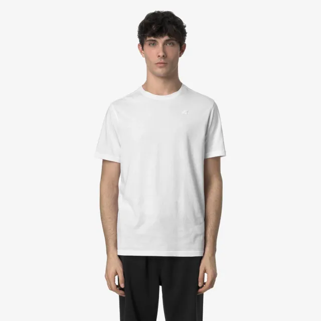 K-Way Odom Jersey Slim tricou alb bumbac