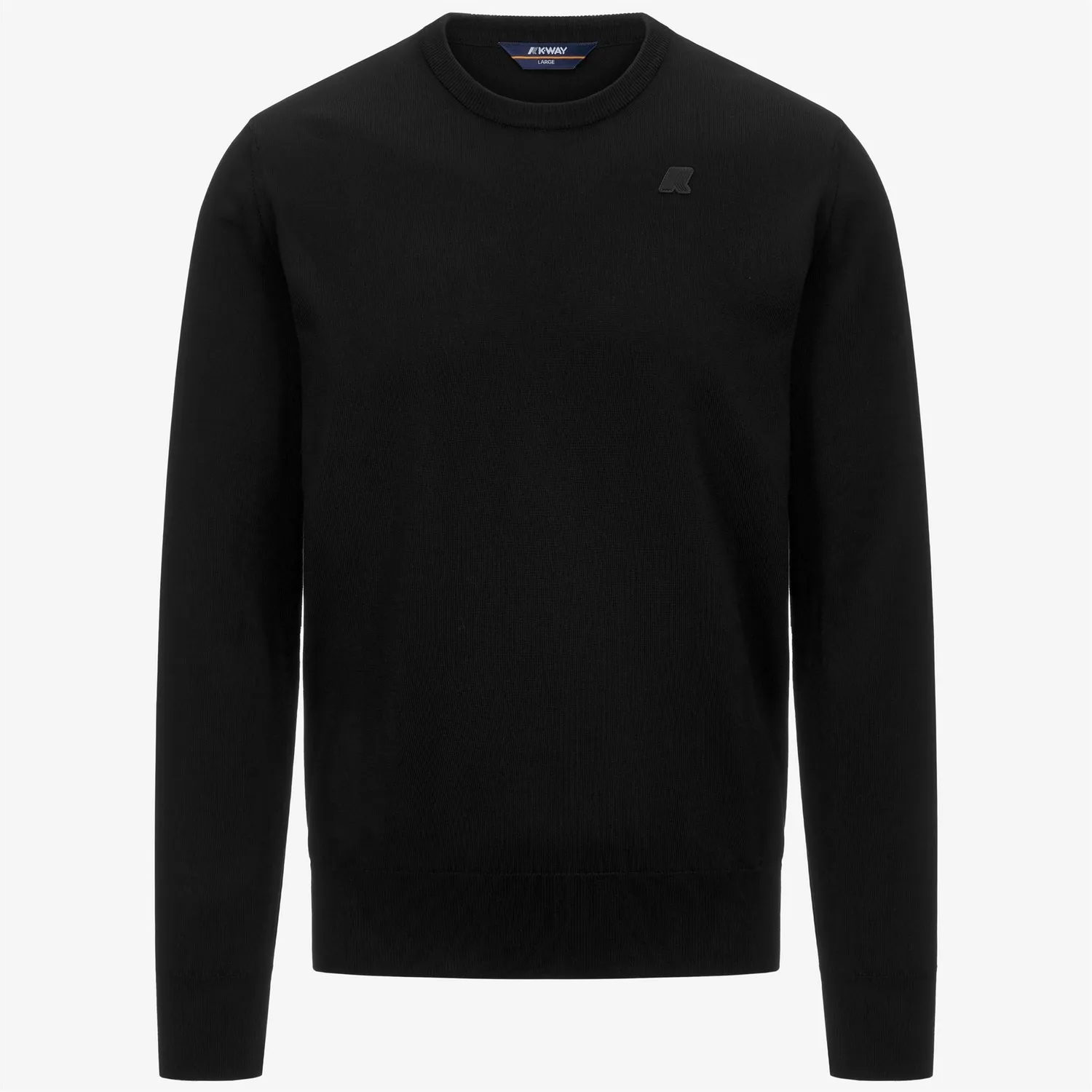 K-Way Sebastien Cotton pulover negru Black Pure bumbac
