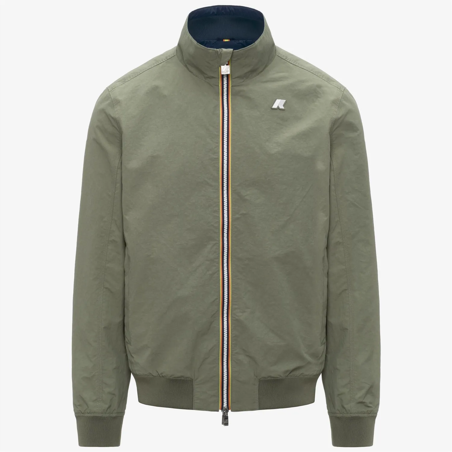 K-Way Arsene Cotton Double geaca scurta verde reversibila