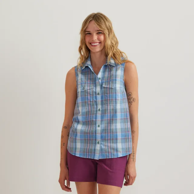 Eddie Bauer Mountain 3.0 Sleeveless Shirt bluza dama imprimeu