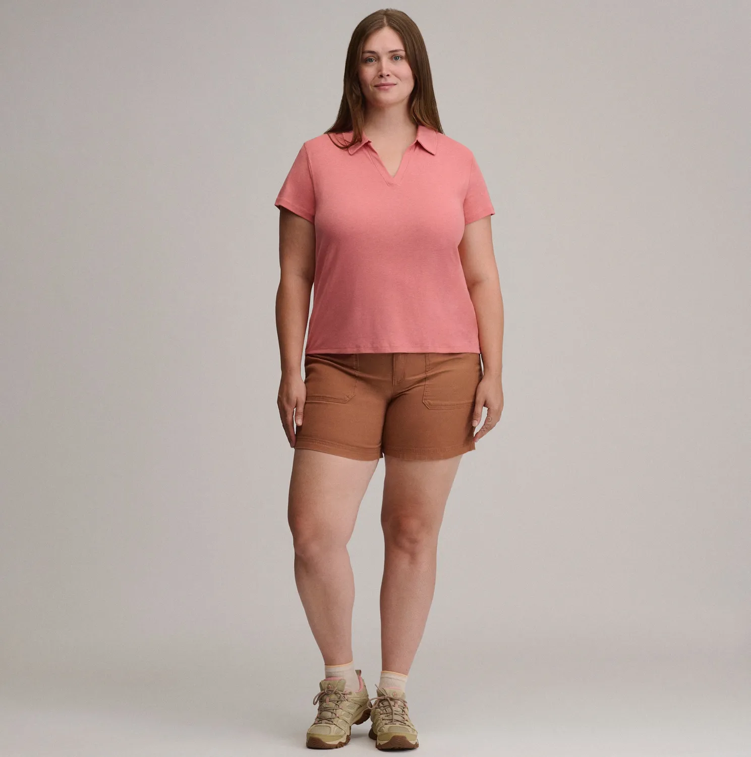 Bluza Eddie Bauer Everyday dama guler alb bumbac