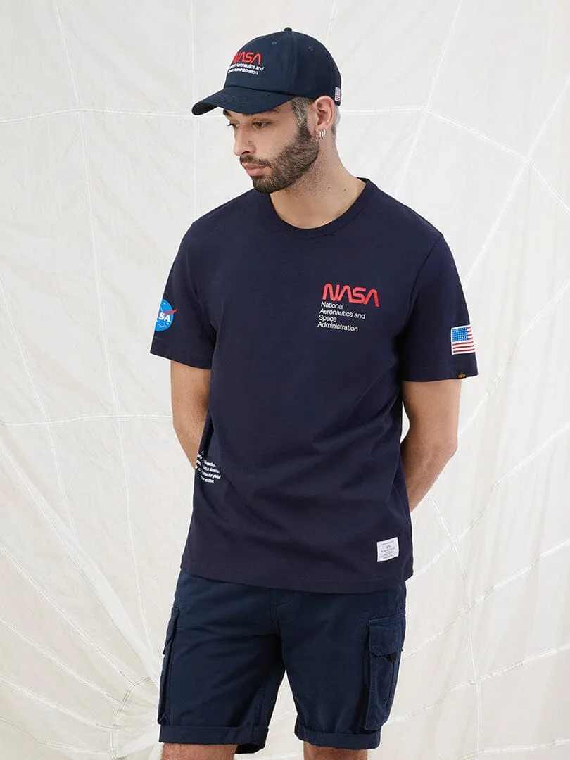 Alpha Industries NASA Worm tricou albastru graphic