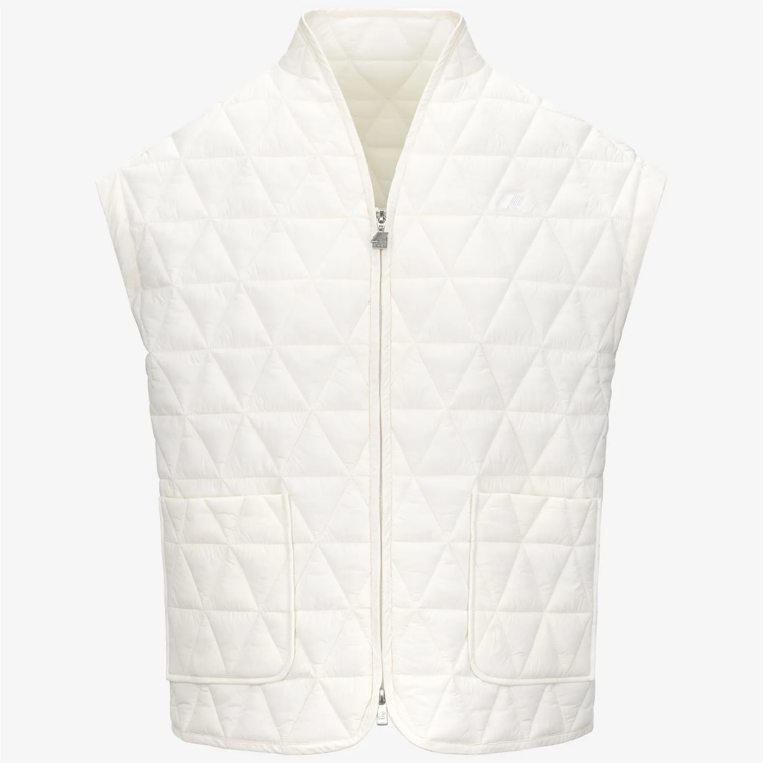 K-Way Saloire Diamond Quilted vesta dama alb matlasata