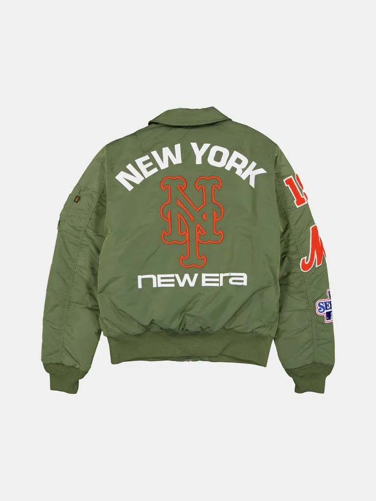 Alpha Industries MA-1 New York Mets geaca bomber verde călduroasă