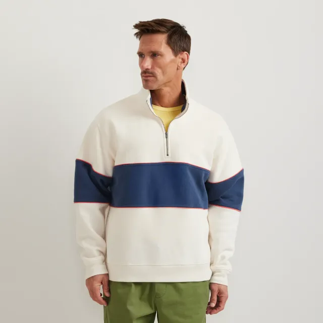 Eddie Bauer Vintage Soft 1/4-Zip pulover Ivory dungi