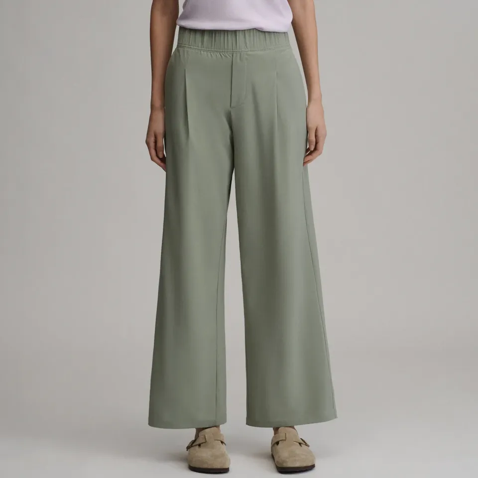 Eddie Bauer Departure pantaloni damă evazați talie înaltă negri