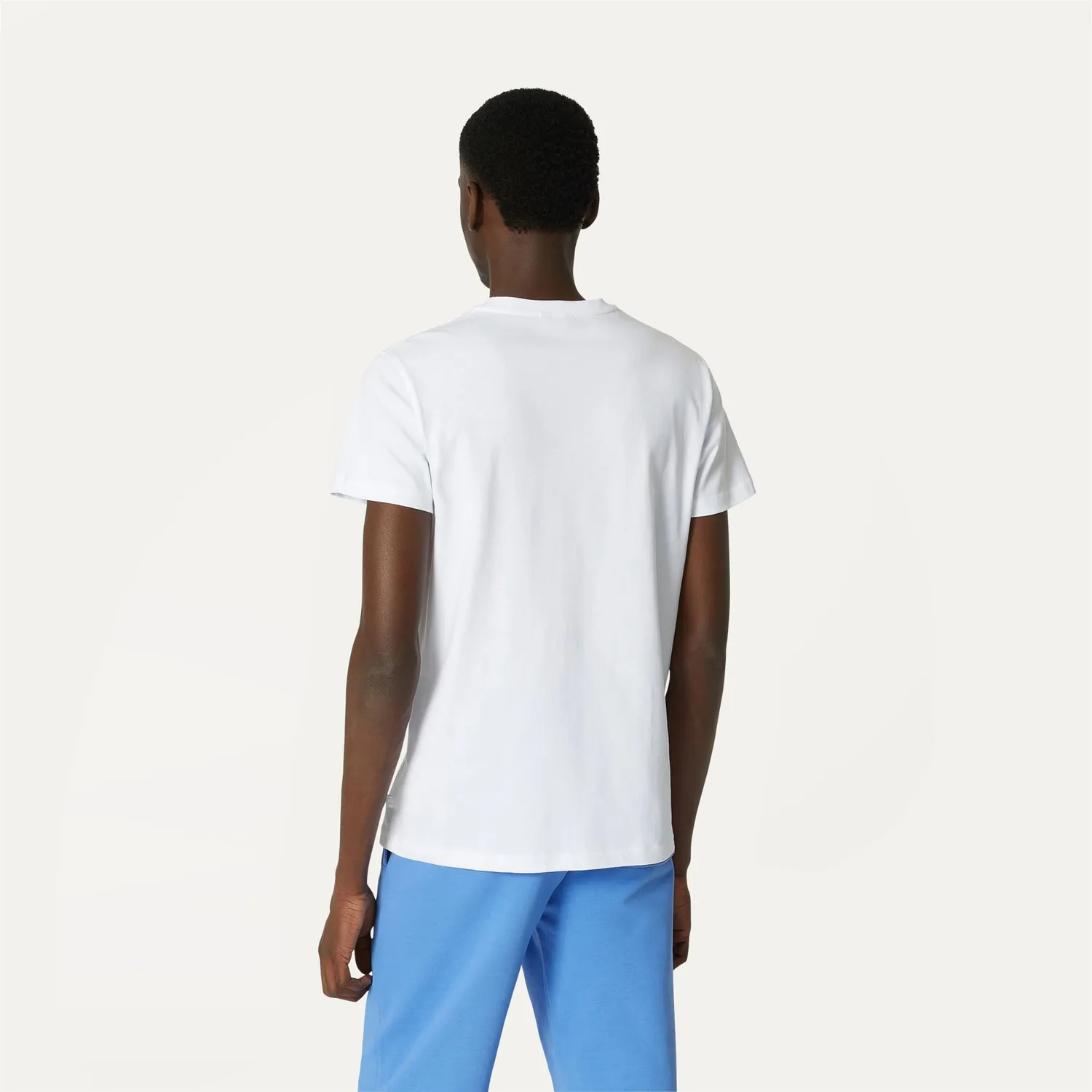 K-Way Acel tricou barbati alb bumbac slim