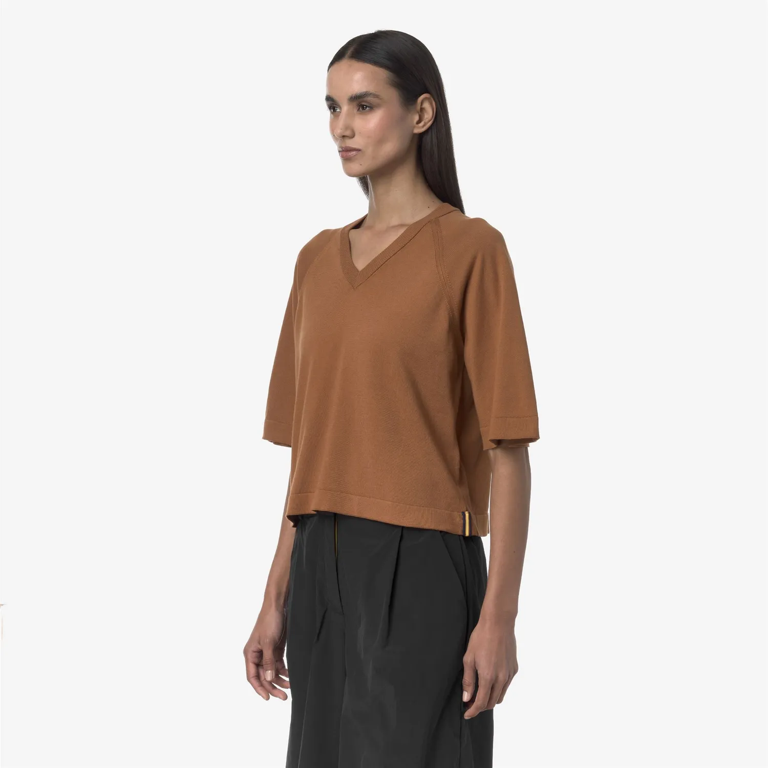 K-Way Marol pulover Brown Bran bumbac damă